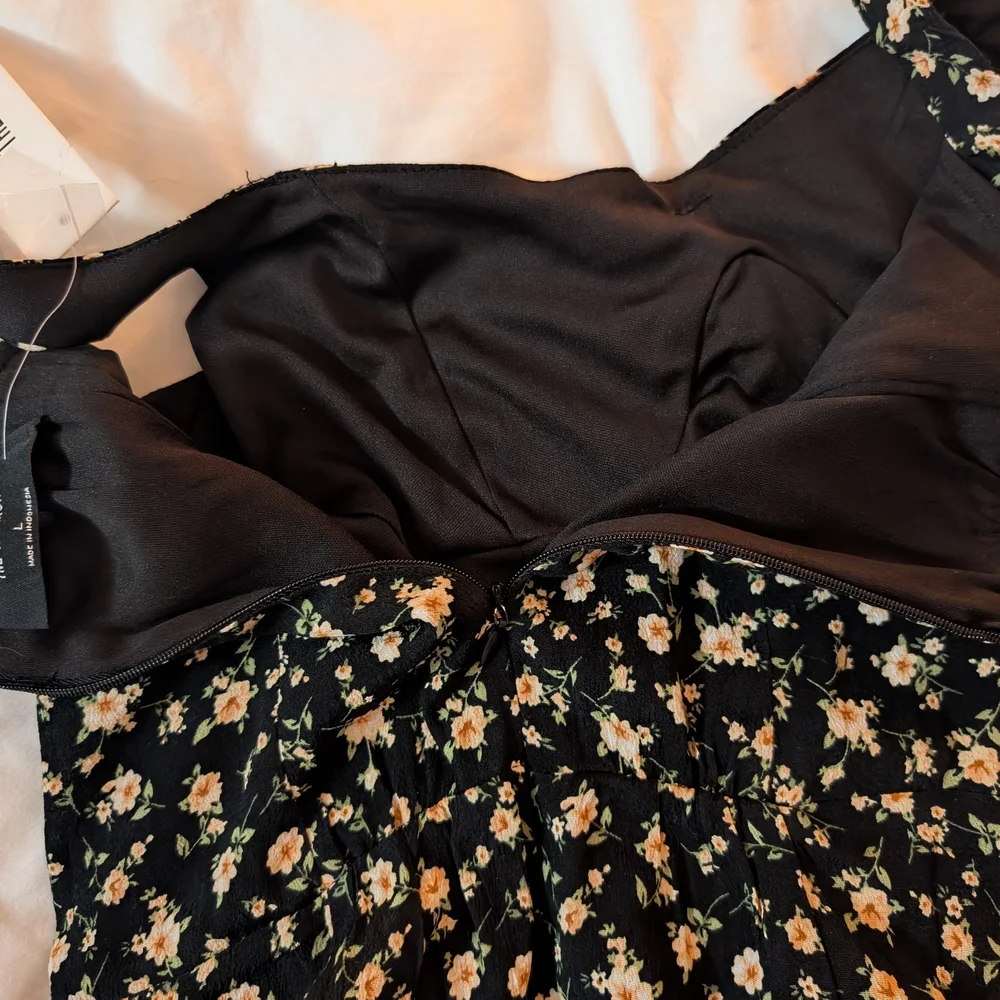Workshop Republic Clothing Black Dress with Floral Accents - Picture 4 of 7